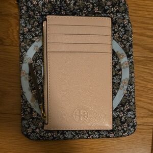 Tory Burch FLEMING ZIP CARD CASE Pink
